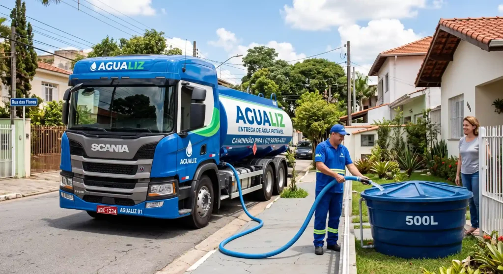 entrega de água potável